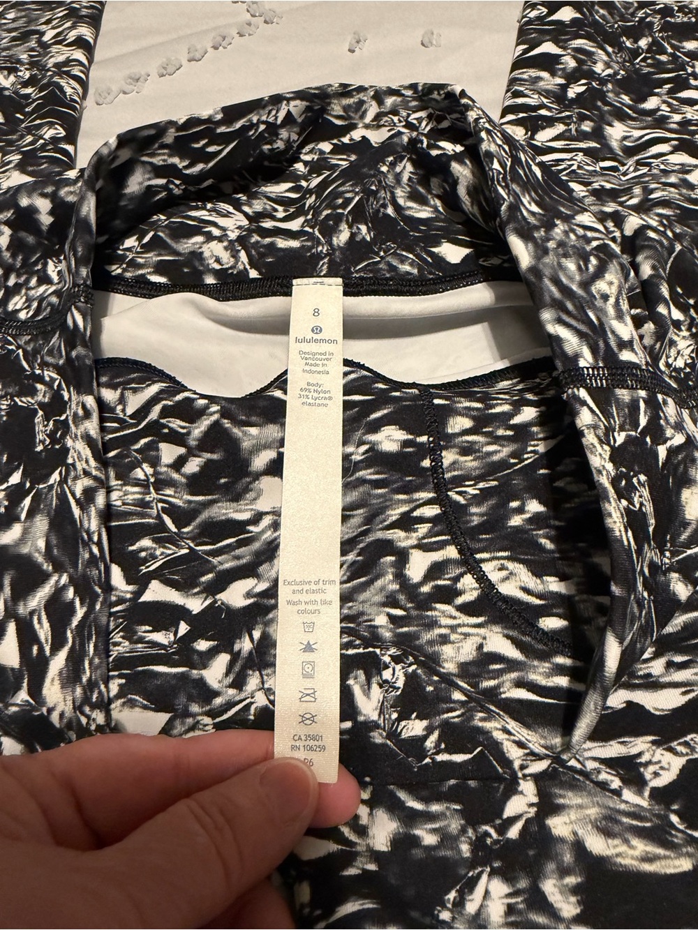 Lululemon Wunder Under High Rise Liquid Platinum Leggings Size 8 - Picture 2 of 7